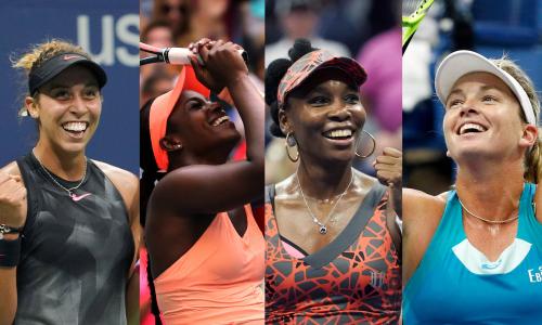 The four semi-finalists of the Women's US Open Tennis tournament, all from the USA!